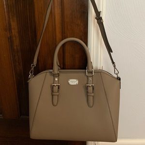 Michael Kors Ciara Taupe Satchel